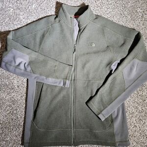 The North Face Mens‎ Full Zip Fleece Jacket Dark Green T367/T767 ATXJ Large